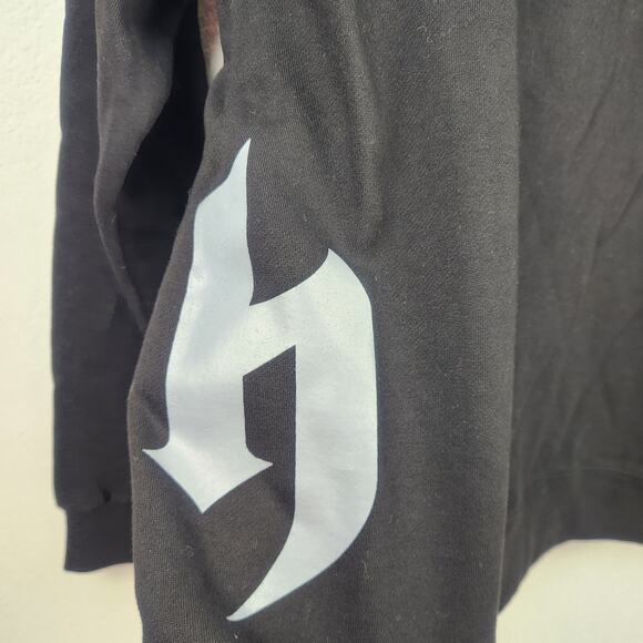 90s Hostility Hoodie Sweatshirt Black Size Large Men NWT Y2K - Picture 4 of 6